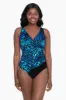 Long Torso Ruffle Surplice One Piece - Sunshower sold by Longitude