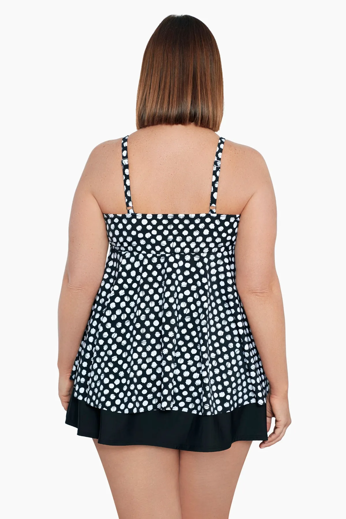 Plus Size V-Neck Tankini Top Spots sold by Longitude product image thumbnail 3