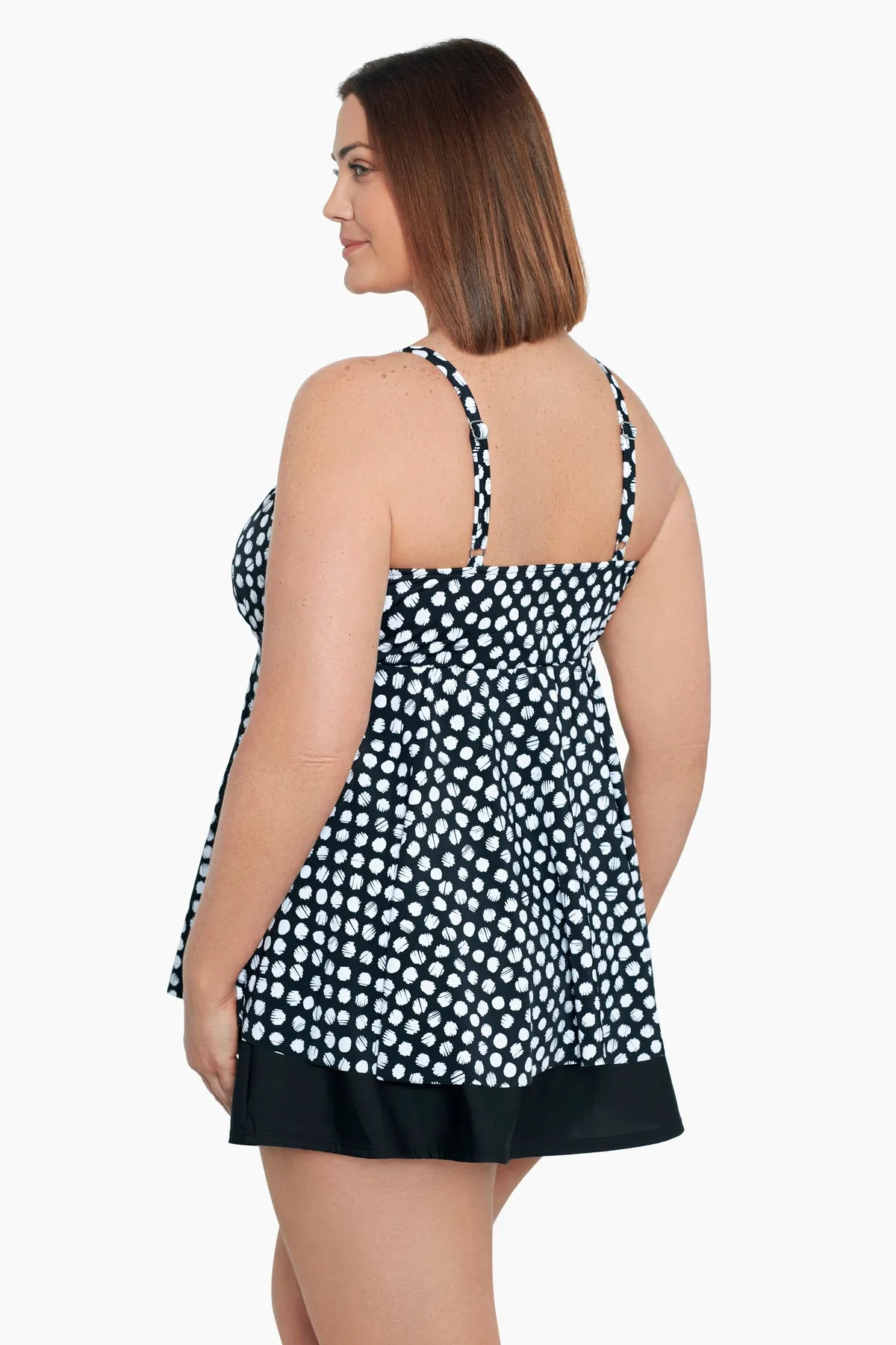 Plus Size V-Neck Tankini Top Spots sold by Longitude product image thumbnail 2