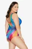 Plus Size Panel Scoopneck Tank Long Torso One Piece Swimsuit Twisted Ways sold by Longitude