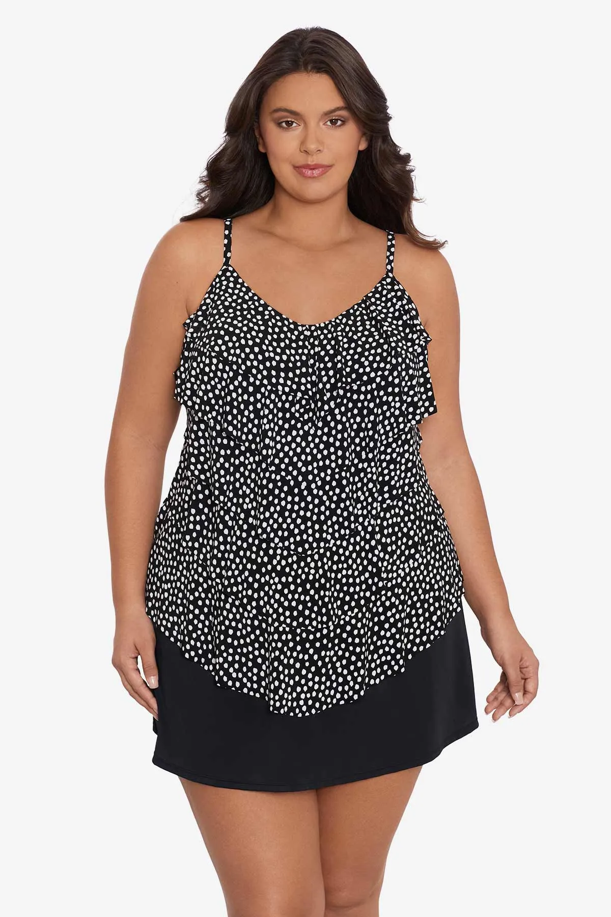 Plus Size Rachel Tankini Top - Funfetti sold by Longitude