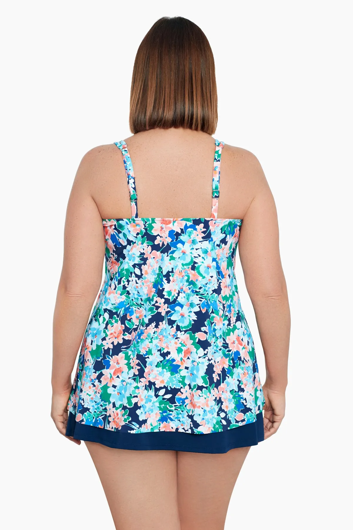 Ditsy Days Plus Size Princess Seam Hi-Lo Tankini Top sold by Longitude product image thumbnail 3