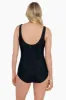Shirred Front Princess Seam Girl Leg One Piece Swimsuit Wild Thing sold by Longitude