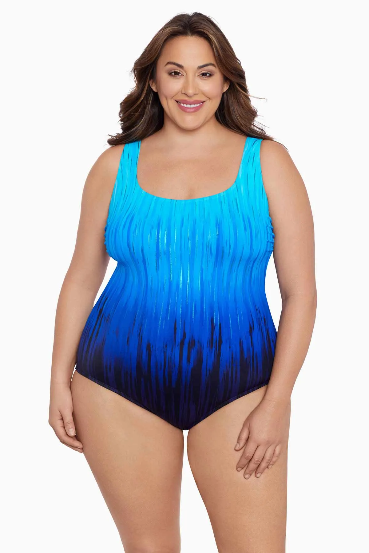 Plus Size Long Torso Triple X Back One Piece - High Energy sold by Longitude