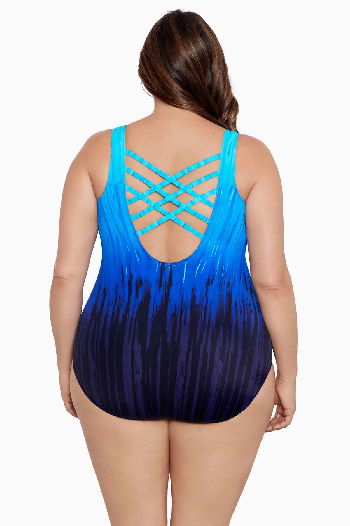 Plus Size Long Torso Triple X Back One Piece - High Energy sold by Longitude product image thumbnail 3
