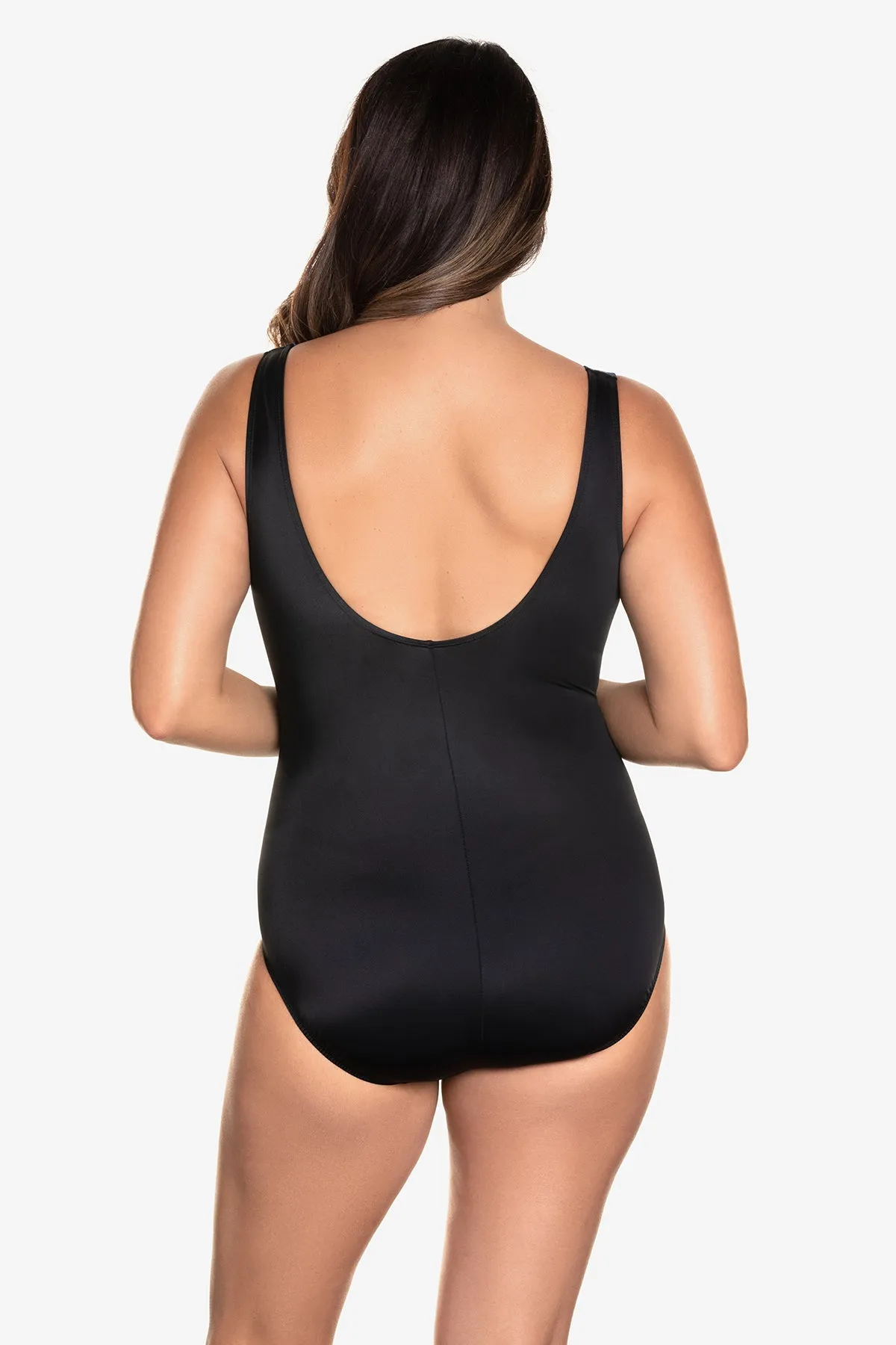 Sash Wrap Tank Long Torso One Piece Swimsuit Wild Coral sold by Longitude product image thumbnail 2