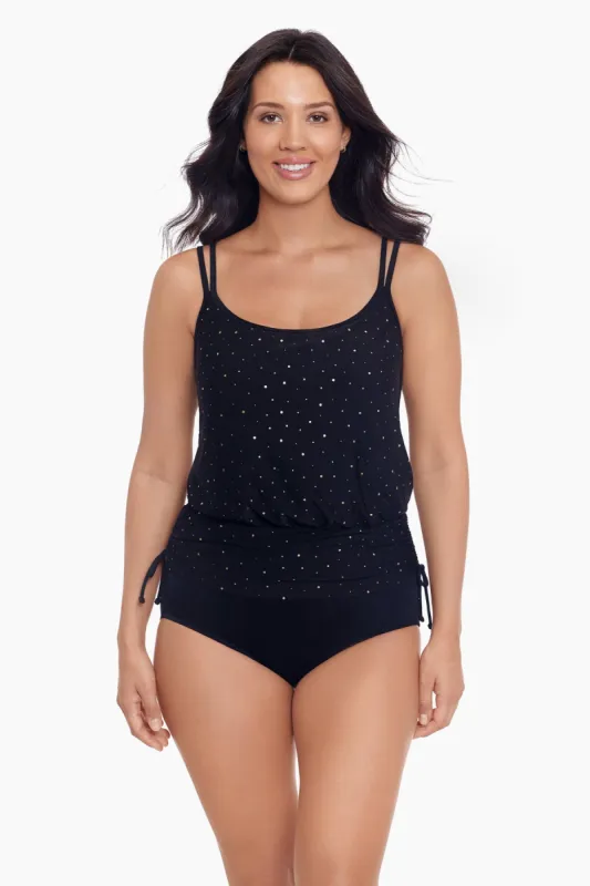 Side-Ruched Blouson Long Torso One Piece Swimsuit Twinkle Twinkle sold by Longitude