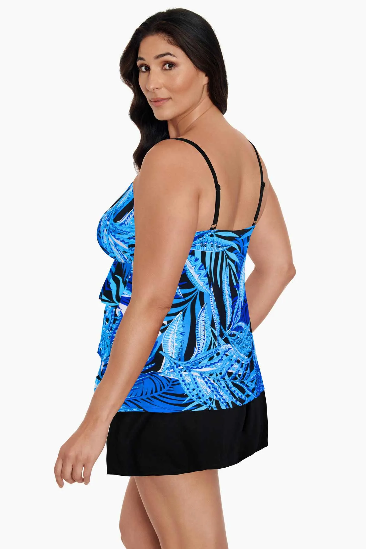 Long Torso Ruffle Faux Skirtini - Jungle Boogie sold by Longitude product image thumbnail 2