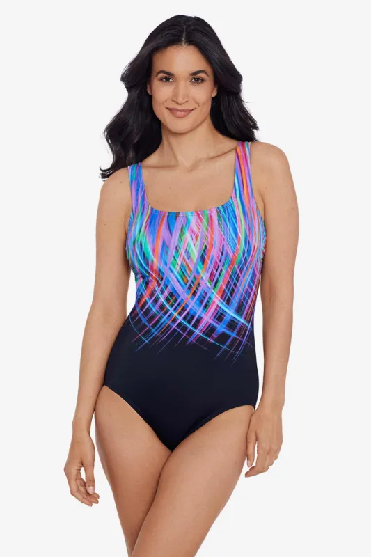 Scoop Tank One Piece - Gradient Lengths sold by Longitude