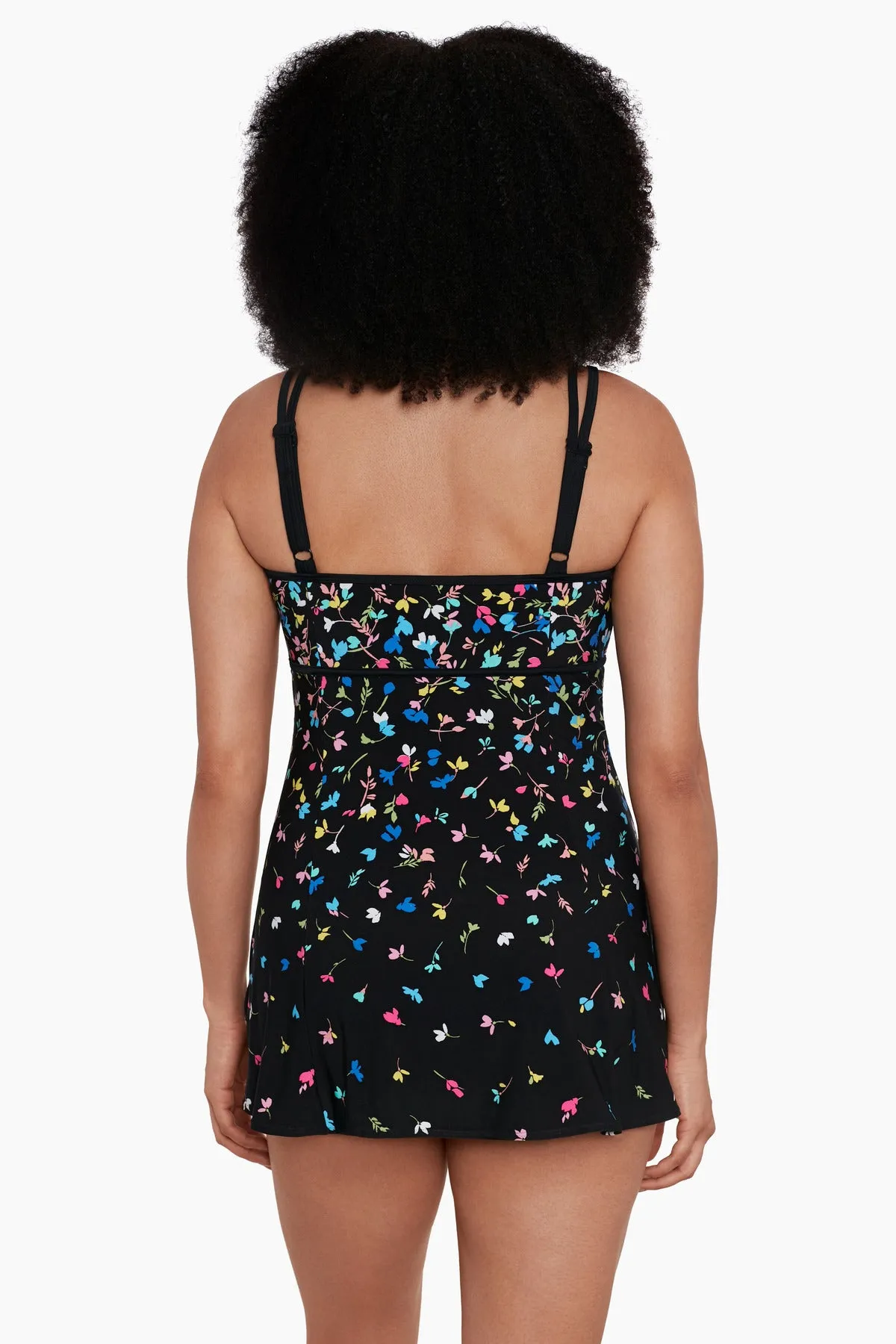 Long Torso Empire Princess Seam Swim Dress - Mucho Floral sold by Longitude product image thumbnail 3