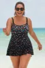 Empire Princess Seam Long Torso Swim Dress Mucho Floral sold by Longitude