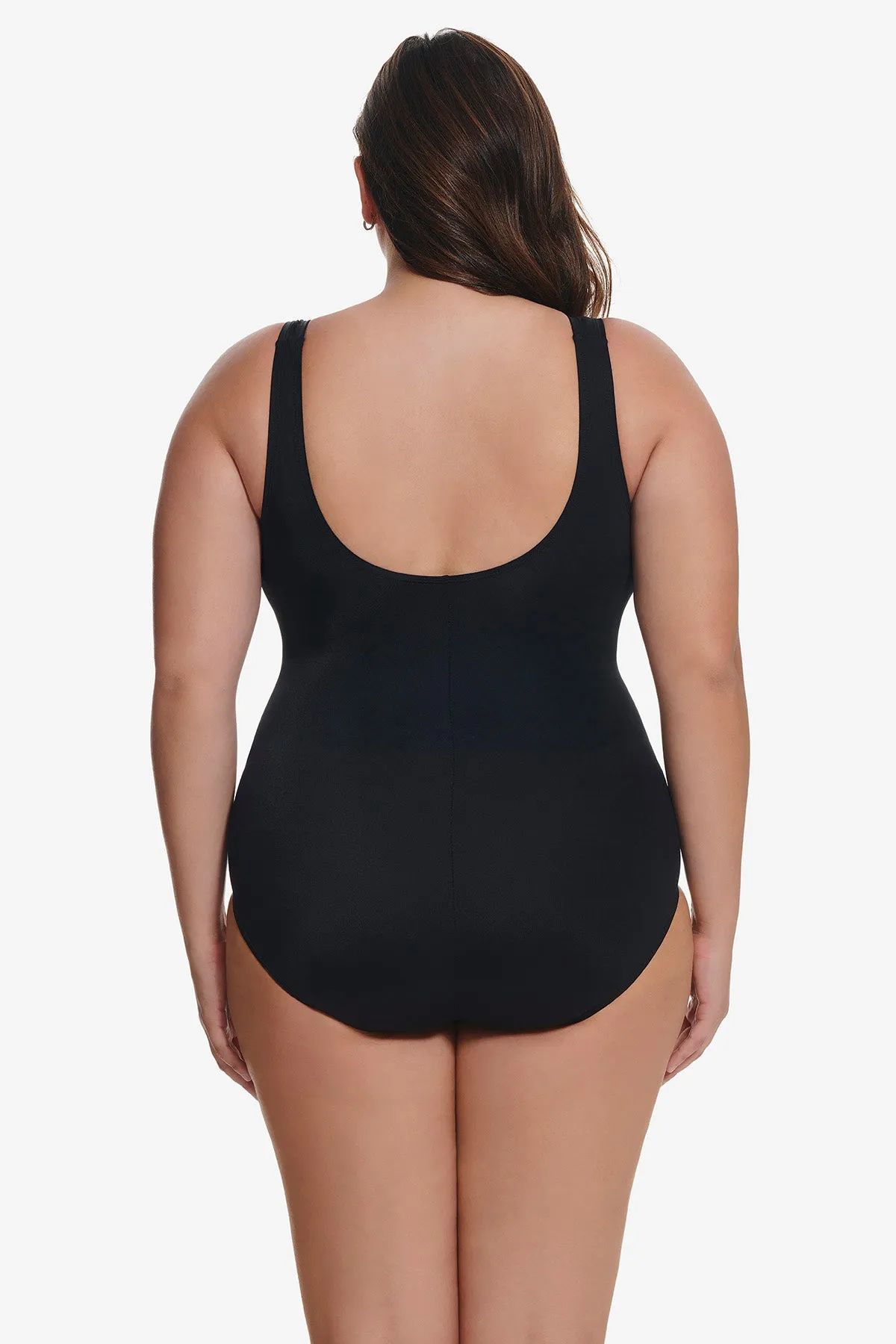 Plus Size Fan Tank Long Torso One Piece Swimsuit Shine Bright sold by Longitude product image thumbnail 4
