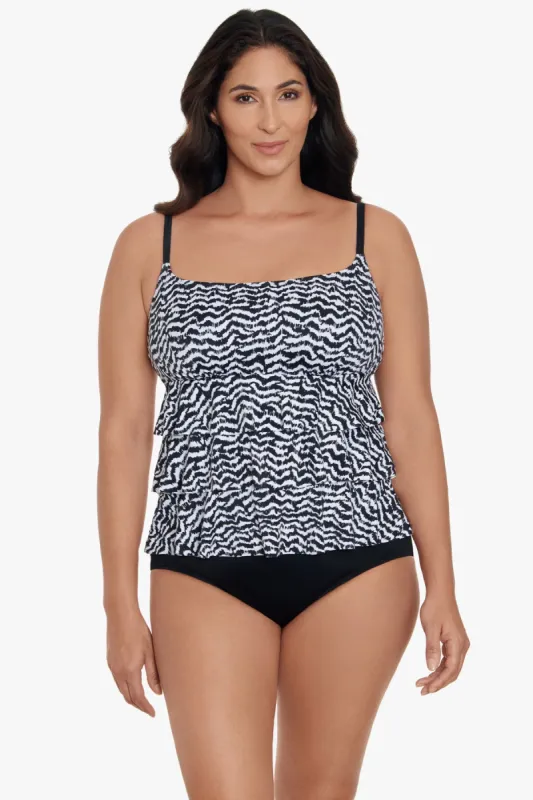 Majorca Long Torso Triple Tier One Piece sold by Longitude