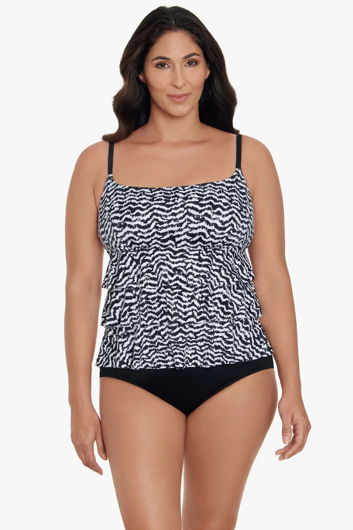 Majorca Long Torso Triple Tier One Piece sold by Longitude