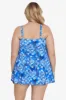 Magic Carpet Plus Size Triple Tier Swim Dress sold by Longitude