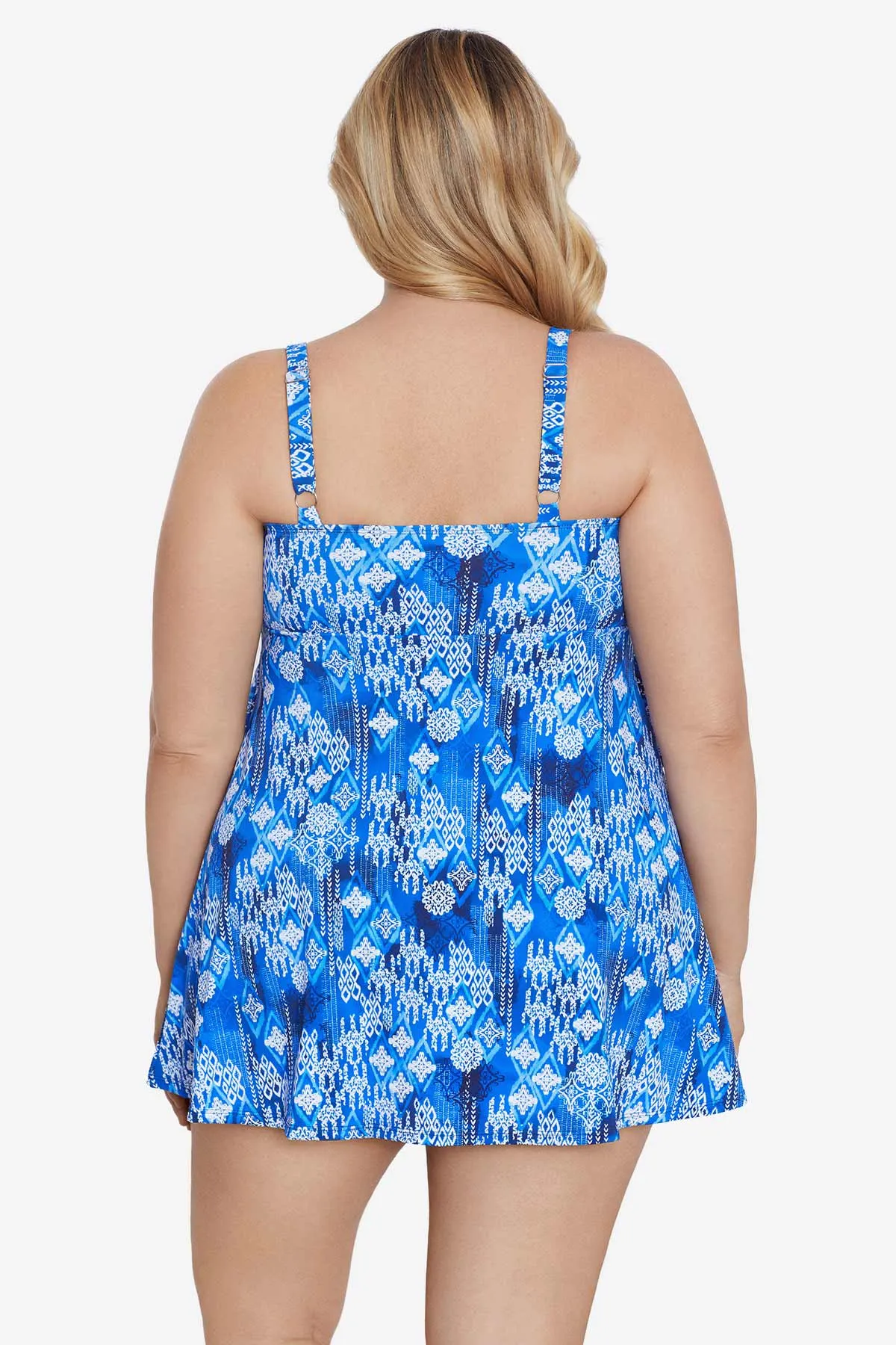 Magic Carpet Plus Size Triple Tier Swim Dress sold by Longitude product image thumbnail 3