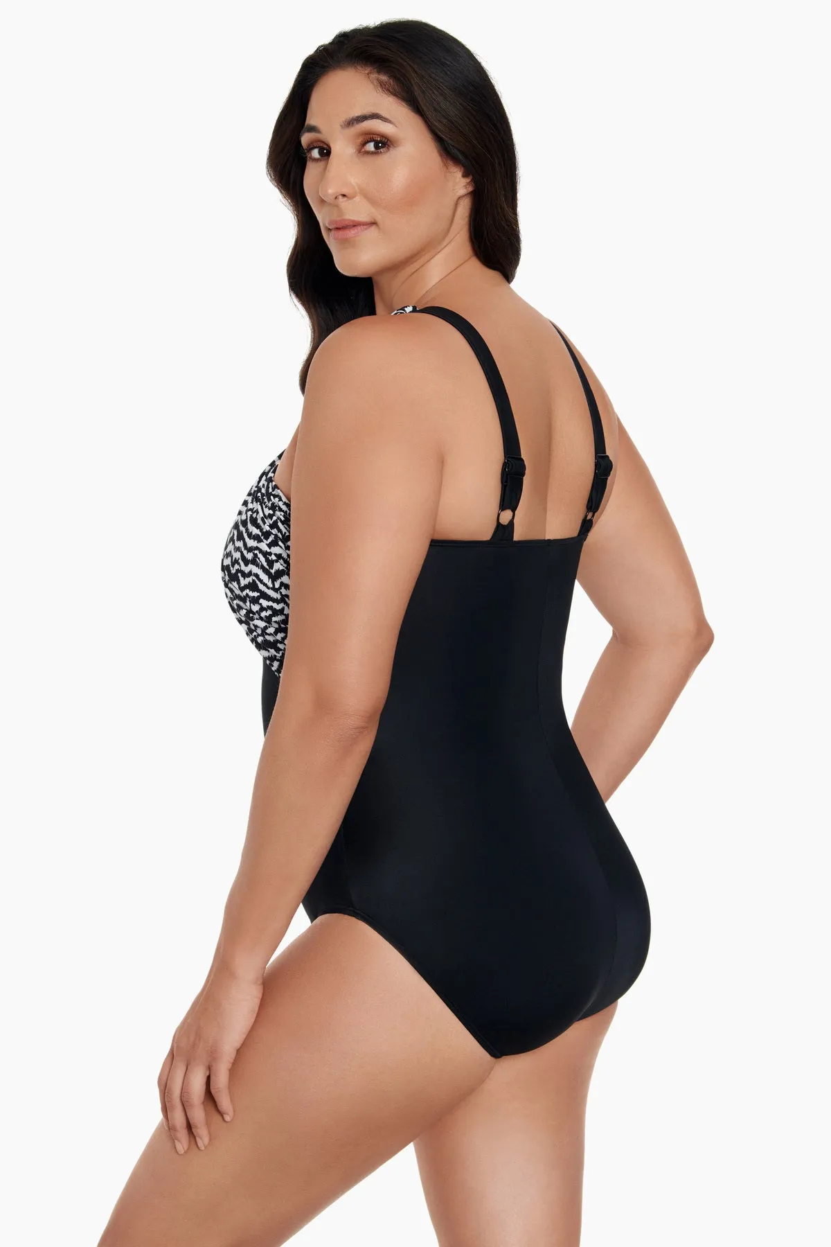 Long Torso Crossover Draped One Piece - Majorca sold by Longitude product image thumbnail 2