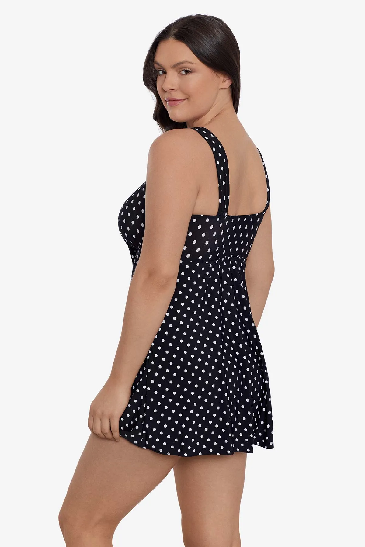 Dot To Dot Long Torso Tie Front Swim Dress sold by Longitude product image thumbnail 2