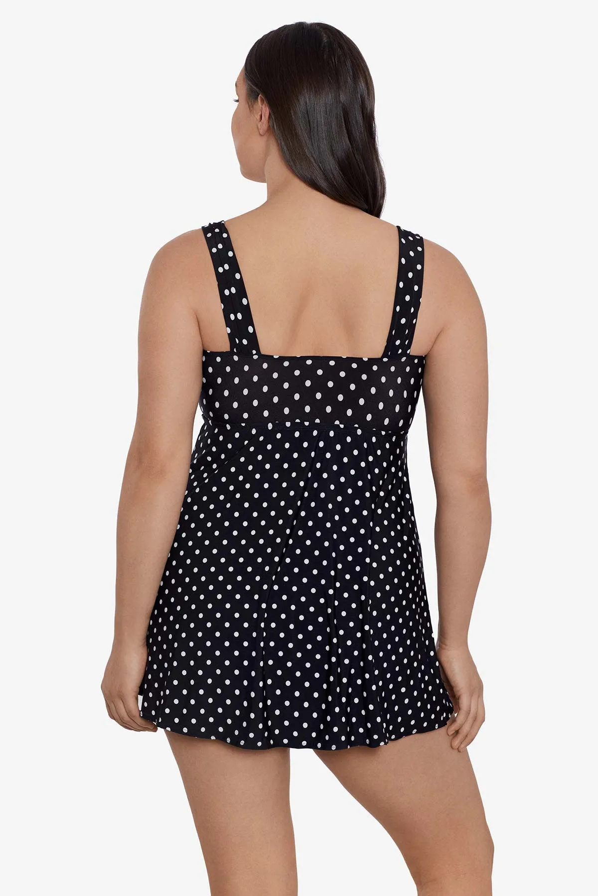 Dot To Dot Long Torso Tie Front Swim Dress sold by Longitude product image thumbnail 3