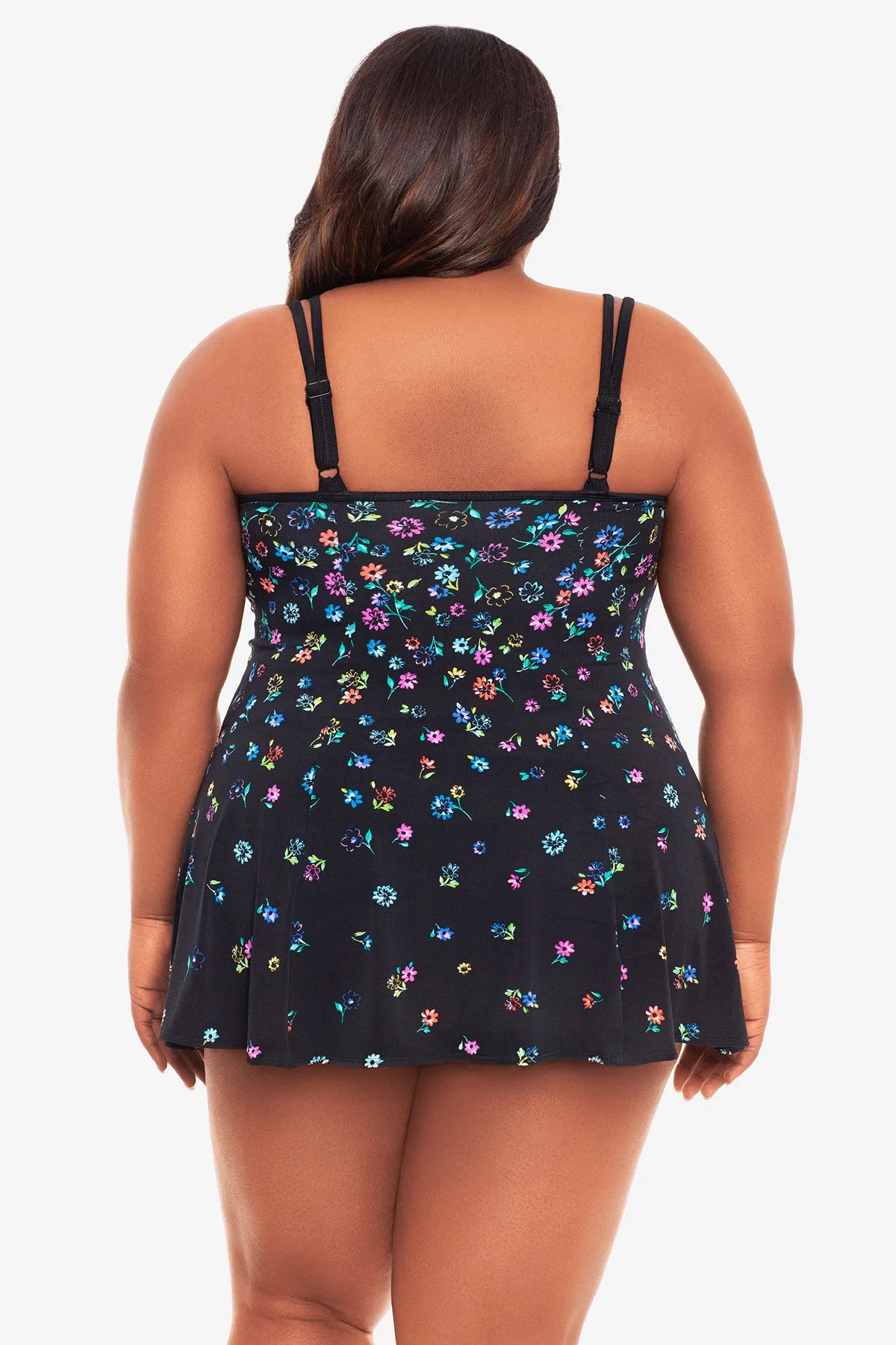Plus Size Princess Seam Swim Dress Fable Floral sold by Longitude product image thumbnail 2