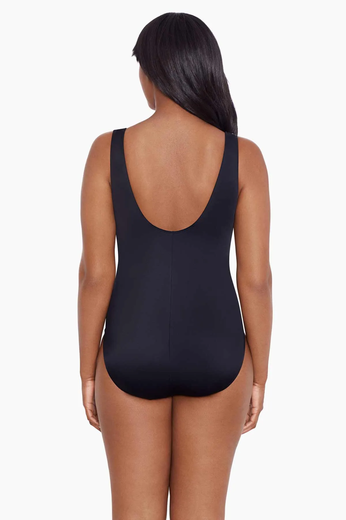 Plus Size Wrap Sash Tank Long Torso One Piece Swimsuit Super Sleek sold by Longitude product image thumbnail 3