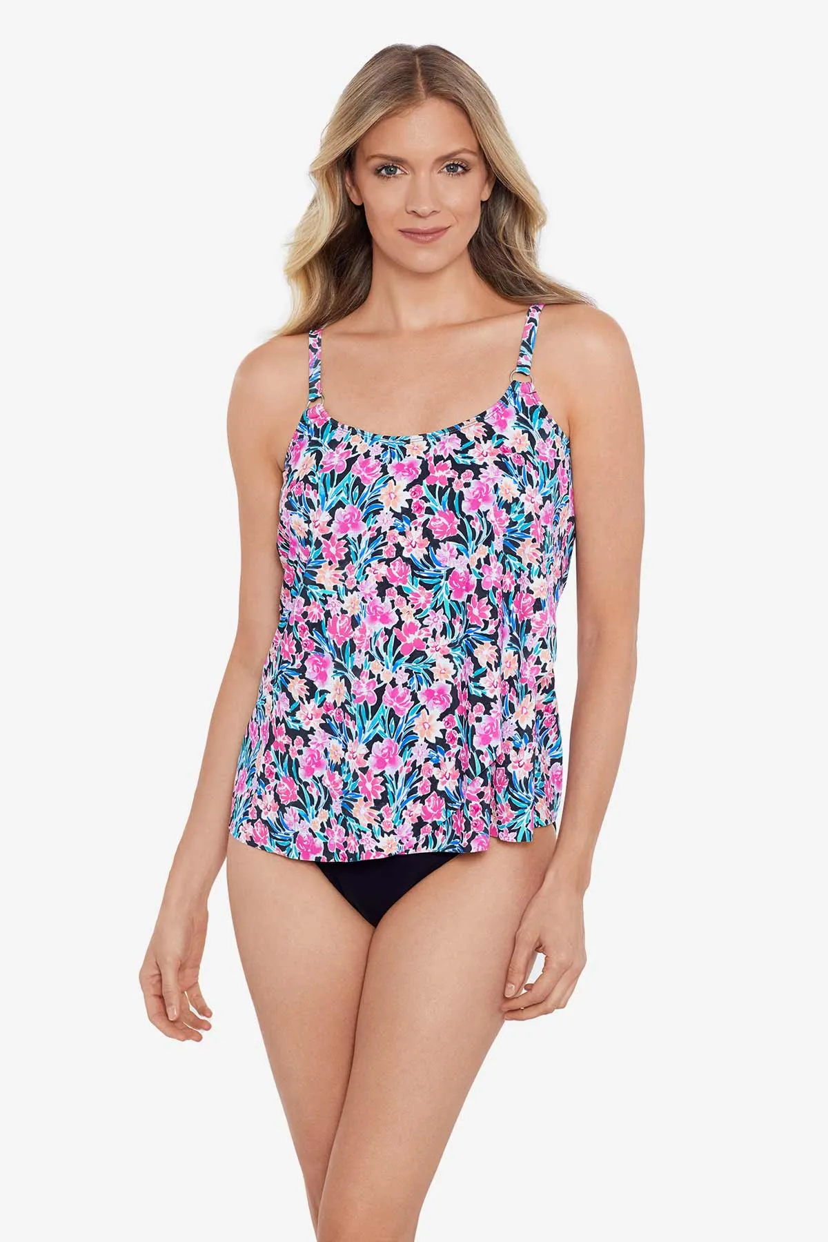 Asymmetrical Flounce Tankini Top - Florentine sold by Longitude