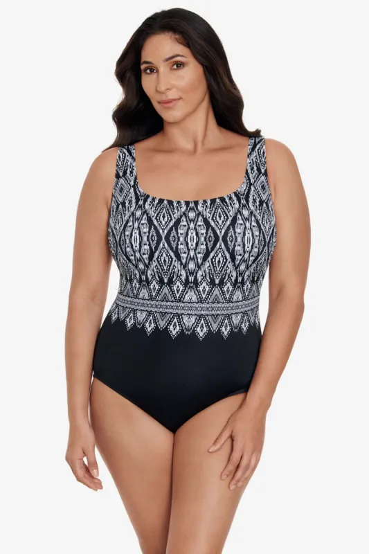 Double X-Back Tank Long Torso One Piece Swimsuit Lace Affair sold by Longitude