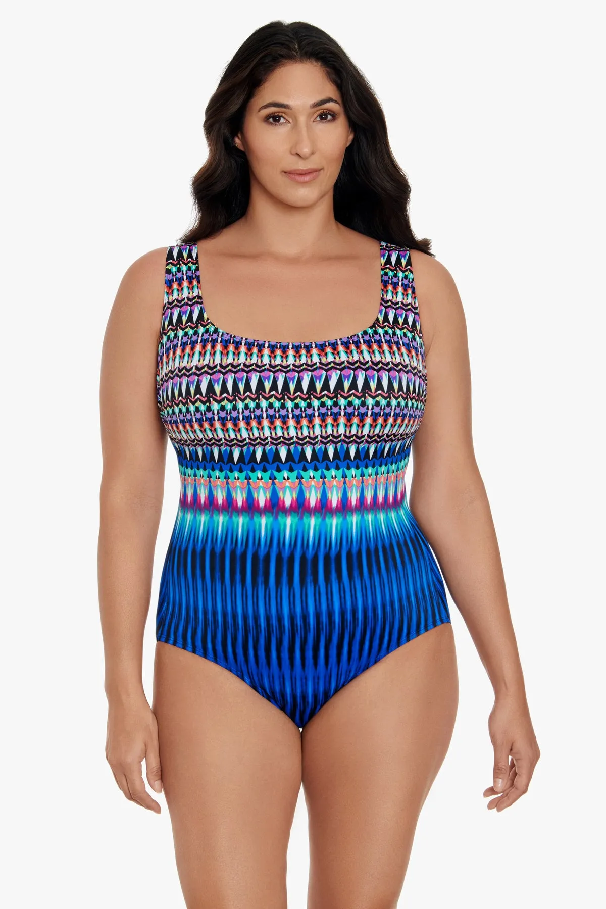 Long Torso Triple X Back One Piece - Sparkle Park sold by Longitude