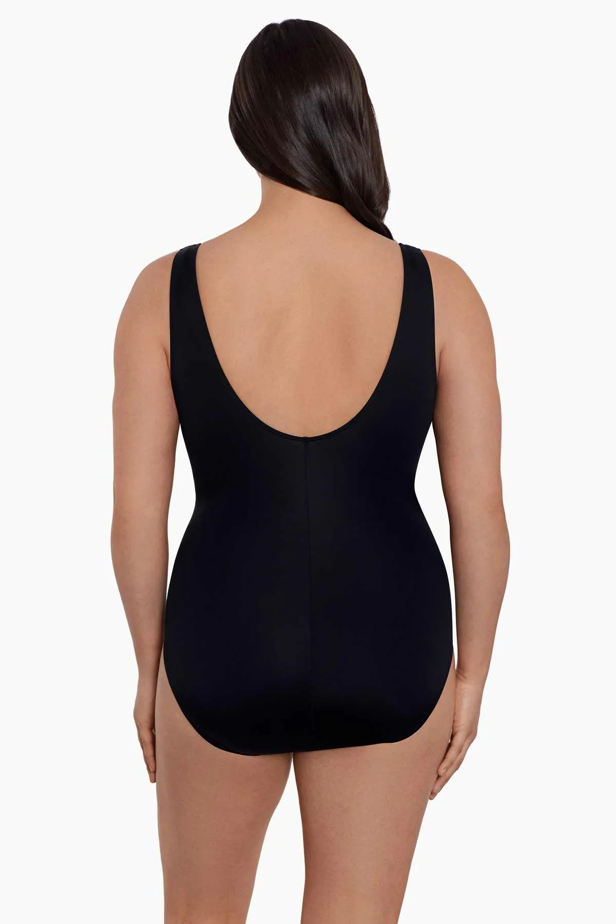 Long Torso Side Shirred Surplice One Piece - Les Fleurs sold by Longitude product image thumbnail 2