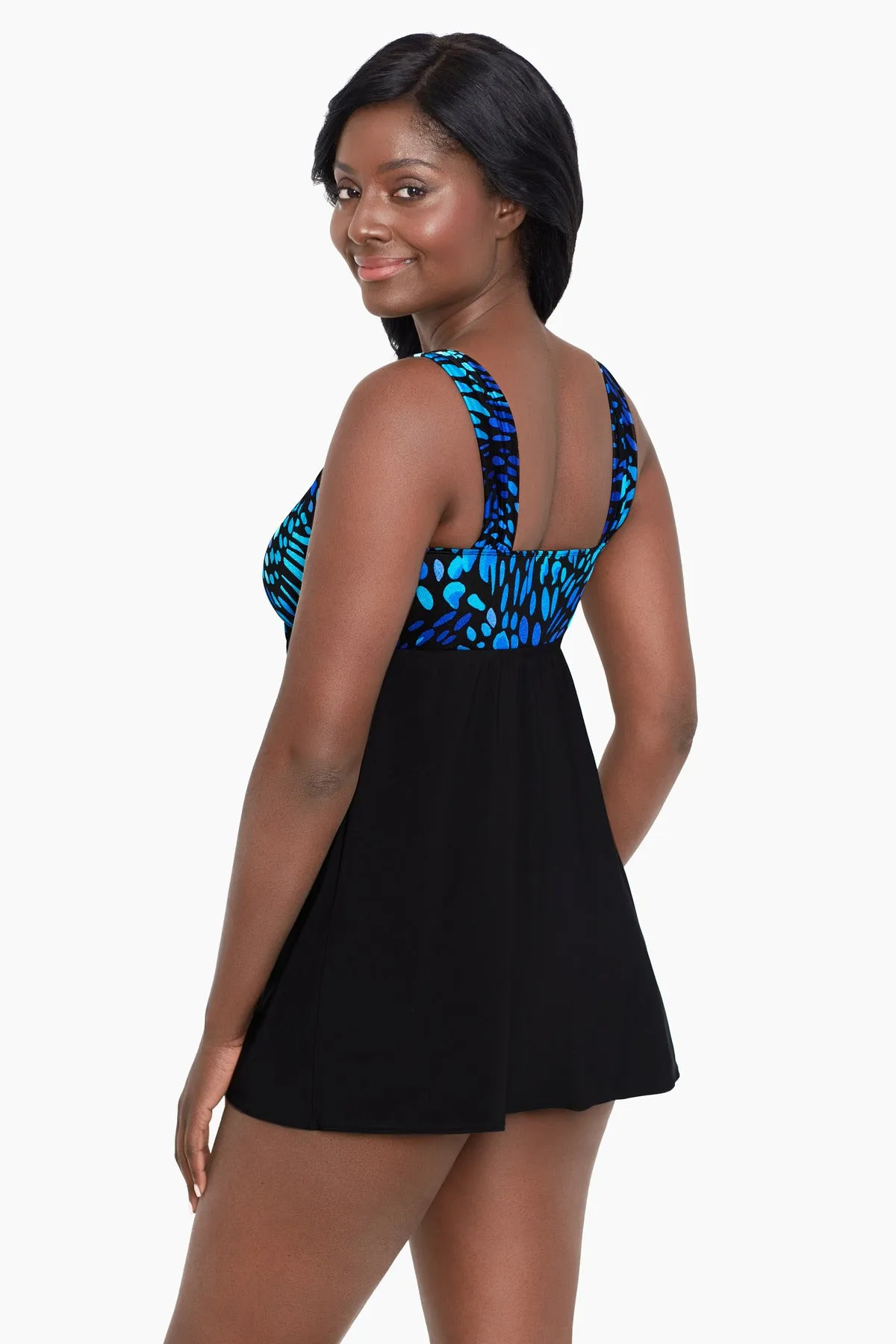 Plus Size Tie Front Swim Dress Sunshower sold by Longitude product image thumbnail 2