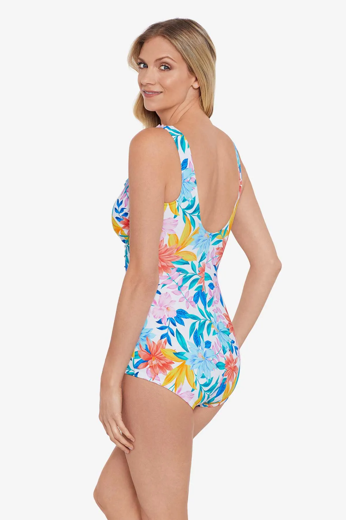 Ruffle Neck Girl Leg One Piece - Tropical Breeze sold by Longitude product image thumbnail 2