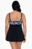 Empire Princess Seam Long Torso Swim Dress W/ Hardware Beach Craze sold by Longitude