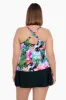 Plus Size High Neck Keyhole Tankini Top - Lush Life sold by Longitude