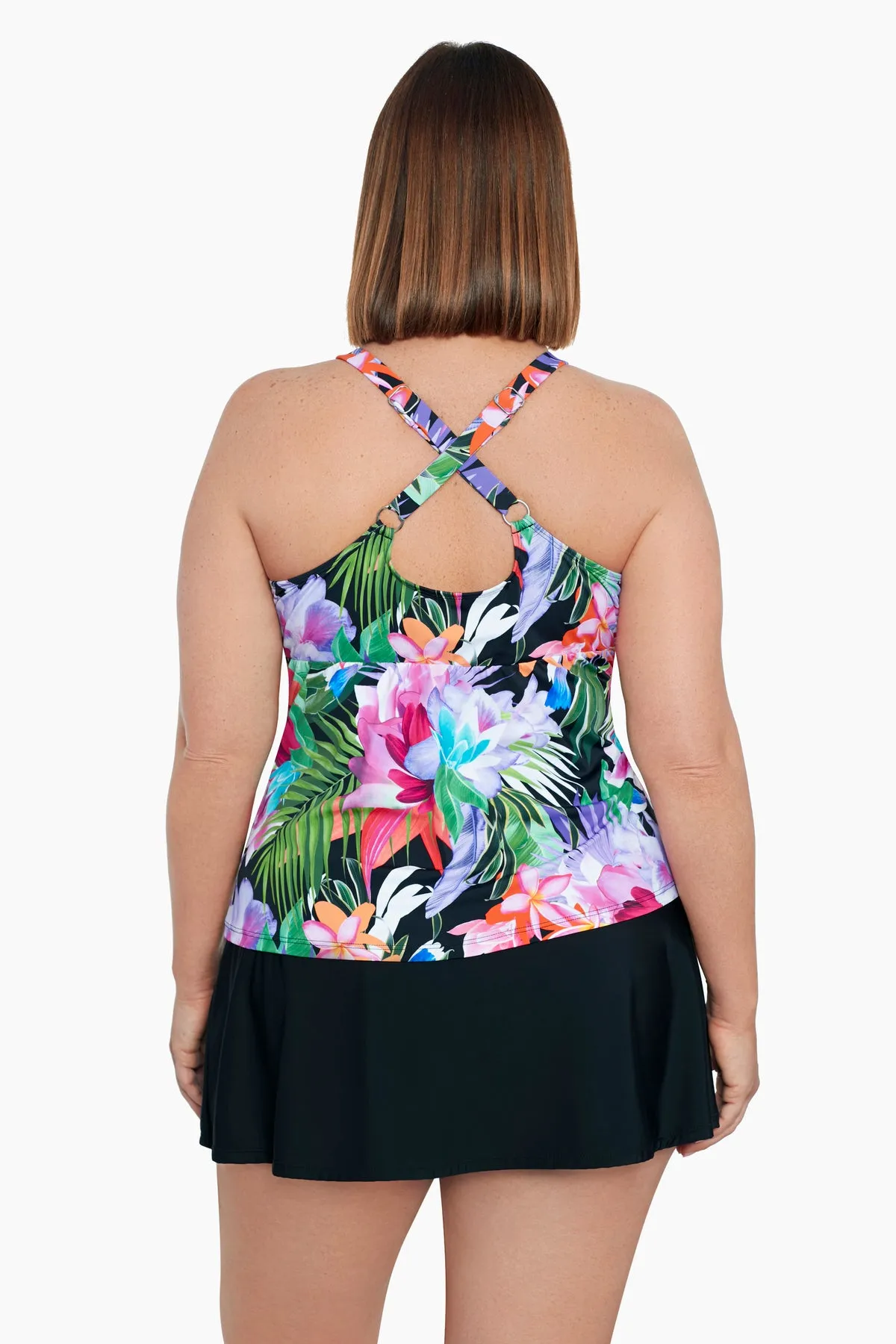 Plus Size High Neck Keyhole Tankini Top - Lush Life sold by Longitude product image thumbnail 3