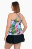 Plus Size High Neck Keyhole Tankini Top - Lush Life sold by Longitude