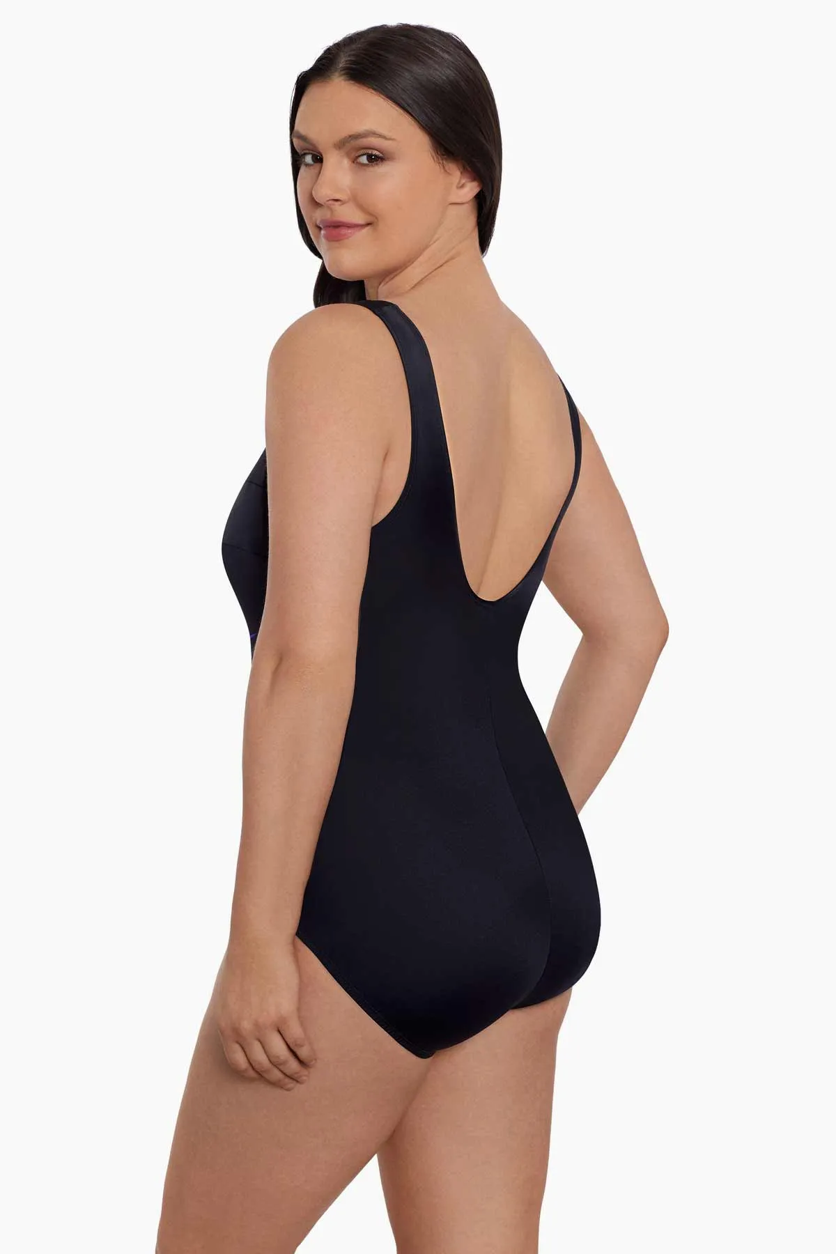 Long Torso 7 Fold Fan Tank One Piece - Block It Up Blue sold by Longitude product image thumbnail 2