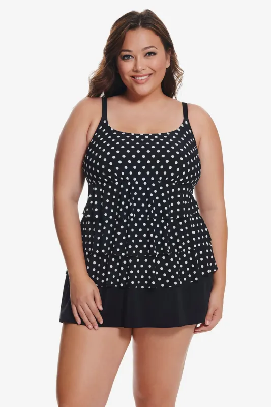 Plus Size Ruffle Faux Skirtini Dot To Dot sold by Longitude