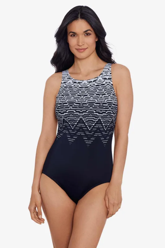 High Neck Tank One Piece - Dash Point sold by Longitude