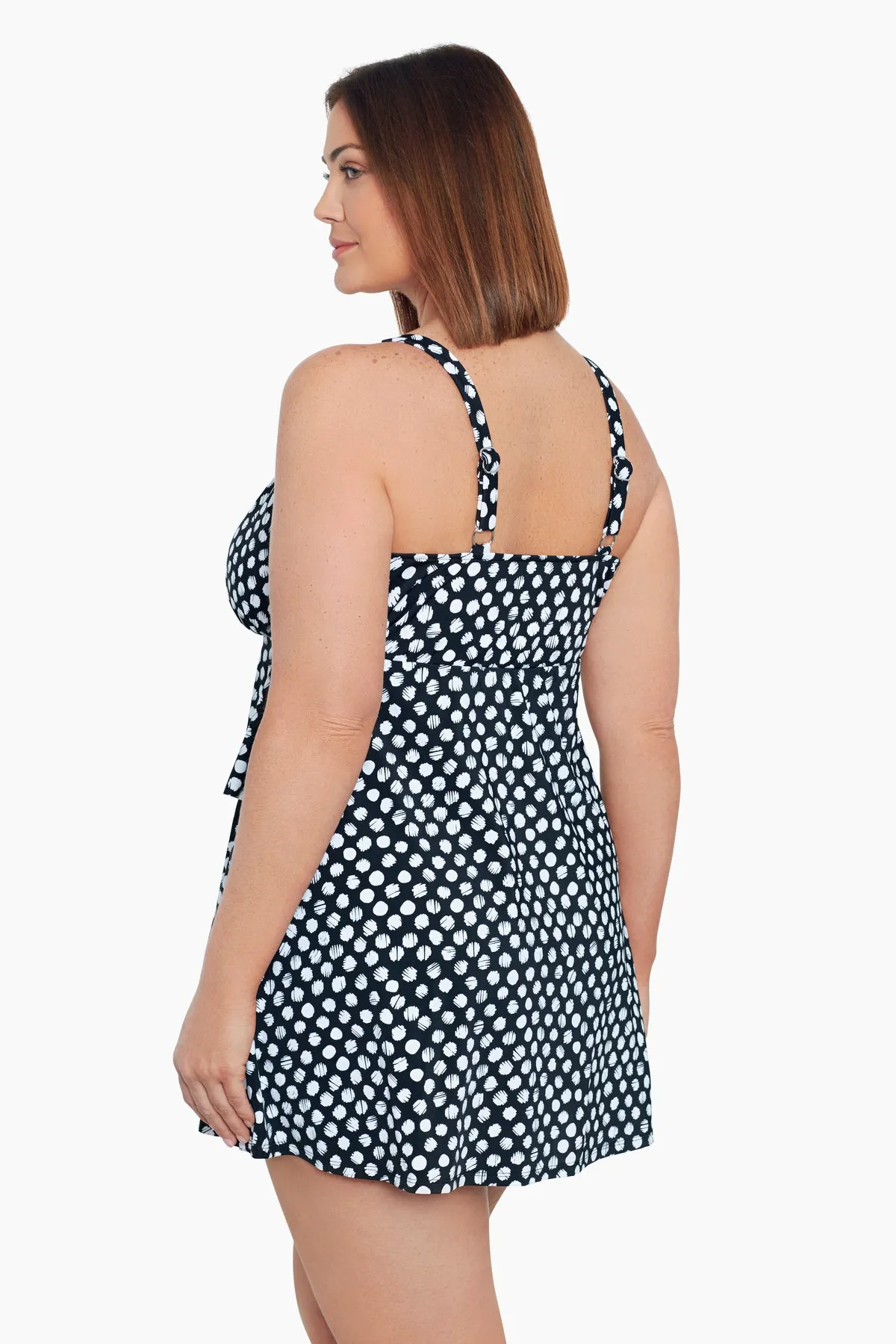 Plus Size Triple Tier Swim Dress - Spots sold by Longitude product image thumbnail 2