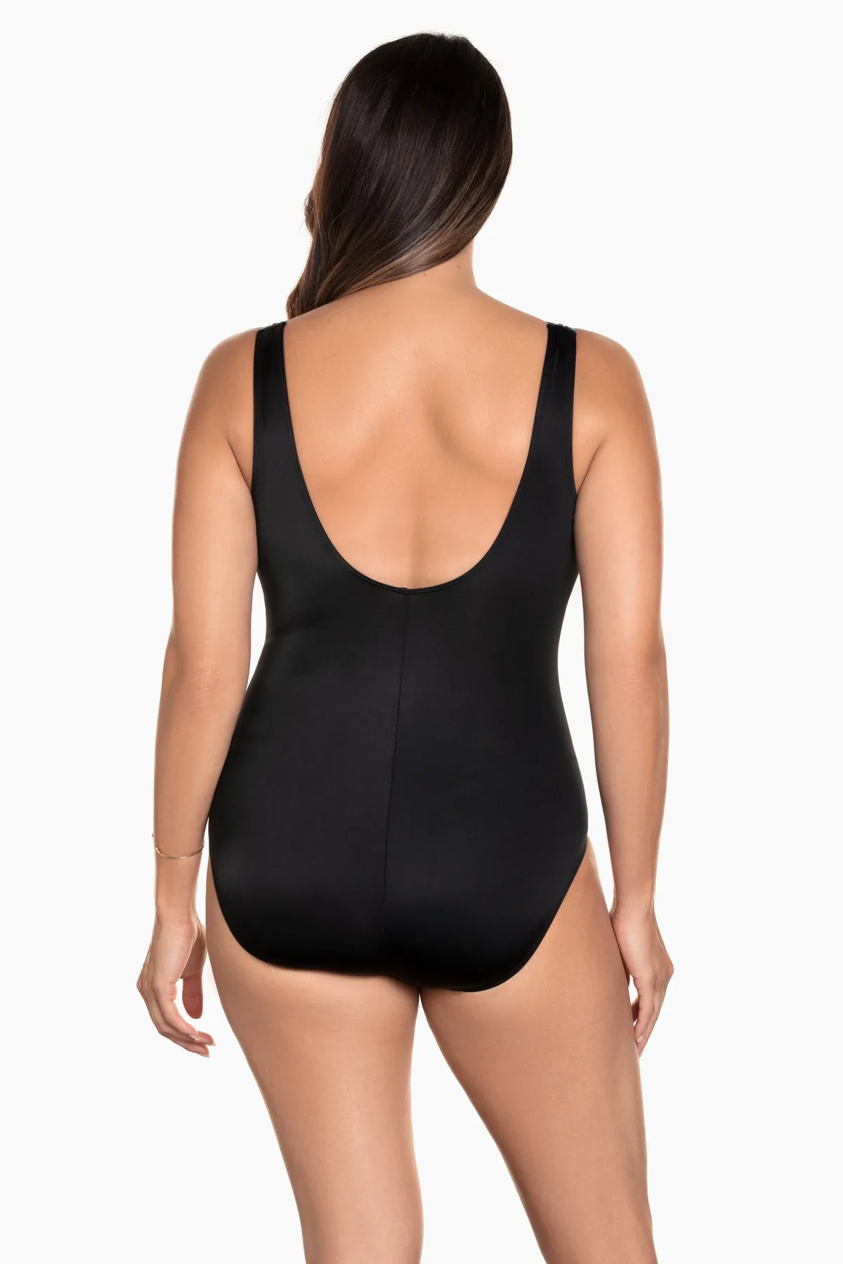 Shirred Sash Tank Long Torso One Piece Swimsuit Canton sold by Longitude product image thumbnail 2