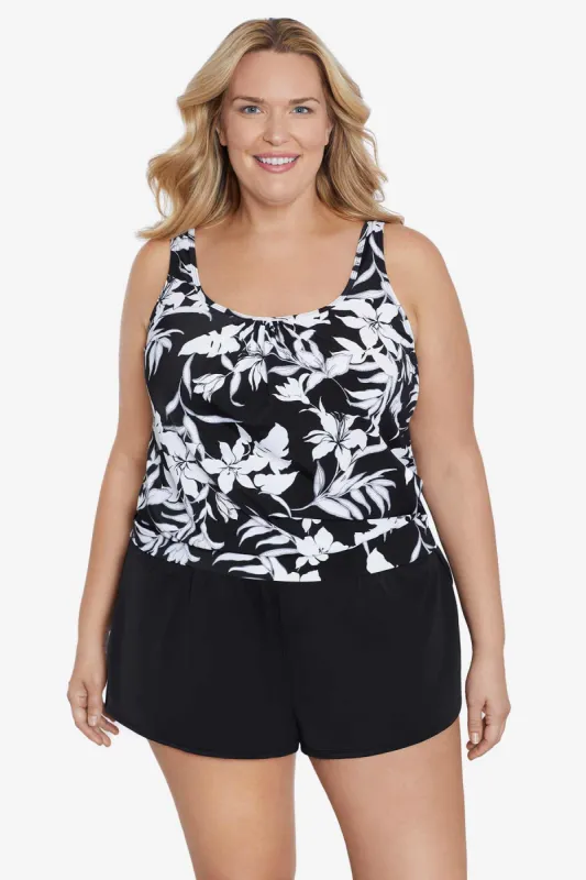 Plus Size Handkerchief Fauxkini Nightshade sold by Longitude