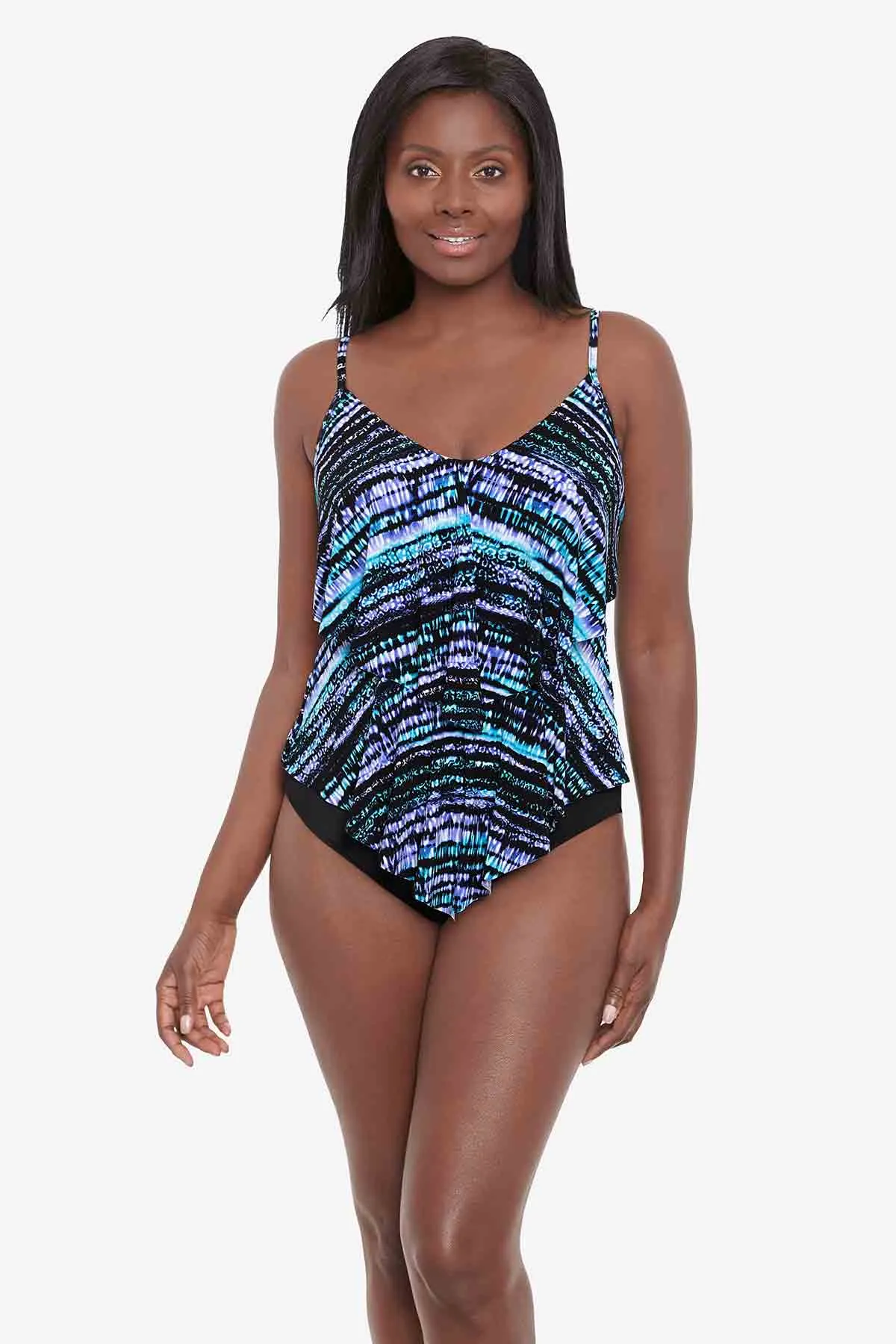 Ronnie Tankini Top - Strata Cat sold by Longitude