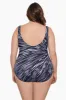 Night Point Plus Size Long Torso Panel Scoopneck One Piece sold by Longitude