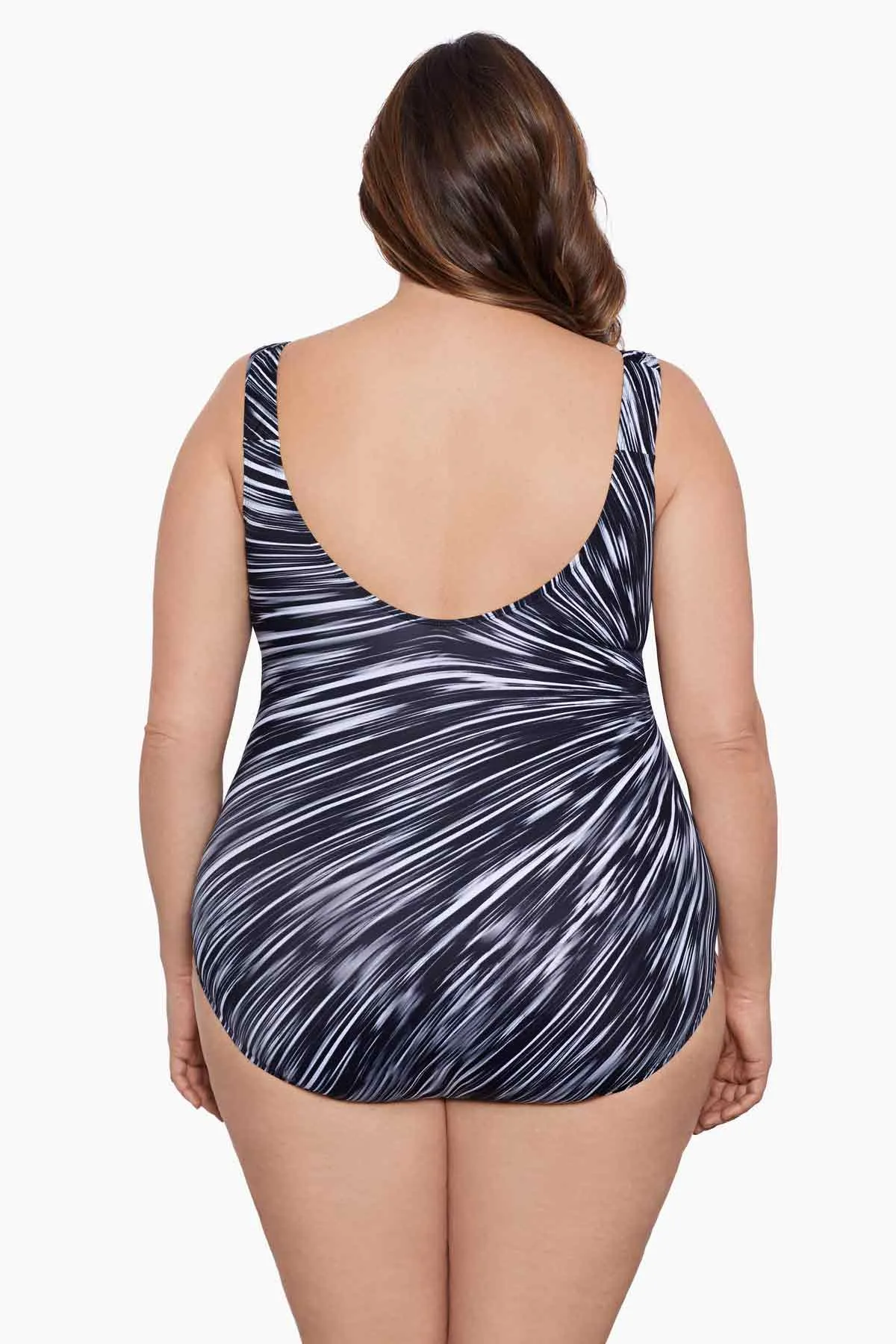 Night Point Plus Size Long Torso Panel Scoopneck One Piece sold by Longitude product image thumbnail 3