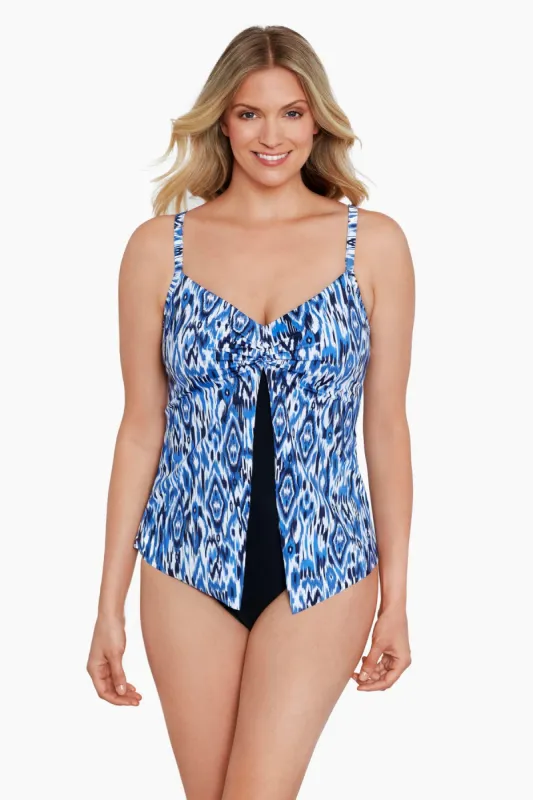 Ikats Meow Knotted Flyaway Fauxkini sold by Longitude