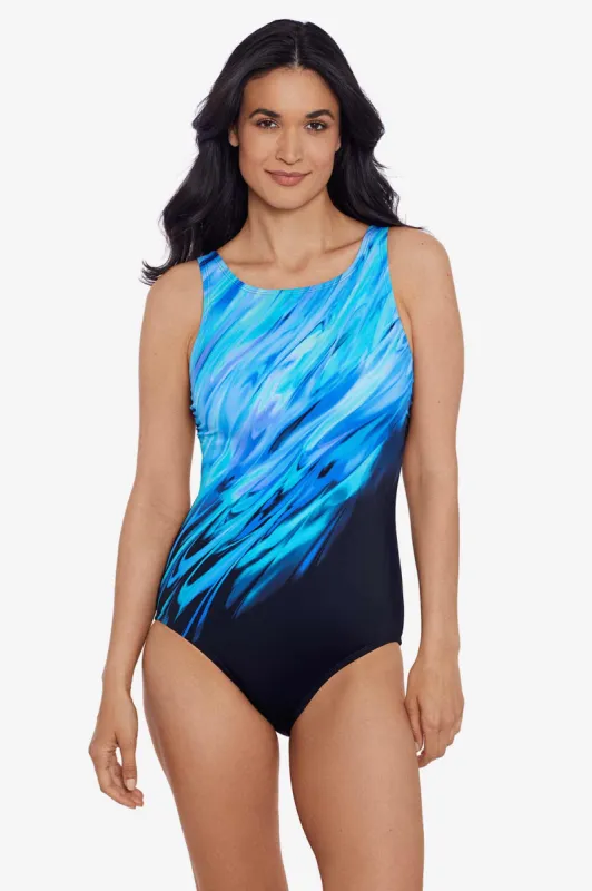 High Neck Tank One Piece Swimsuit Out Of Orbitz sold by Longitude
