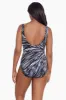 Long Torso Panel Scoopneck One Piece - Night Point sold by Longitude