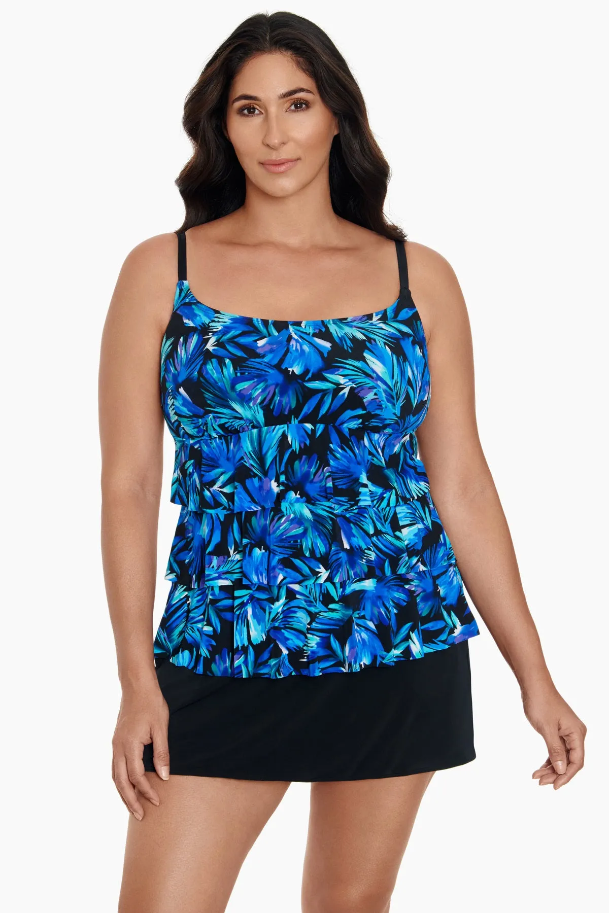 Long Torso Ruffle Faux Skirtini - Toucan Play sold by Longitude