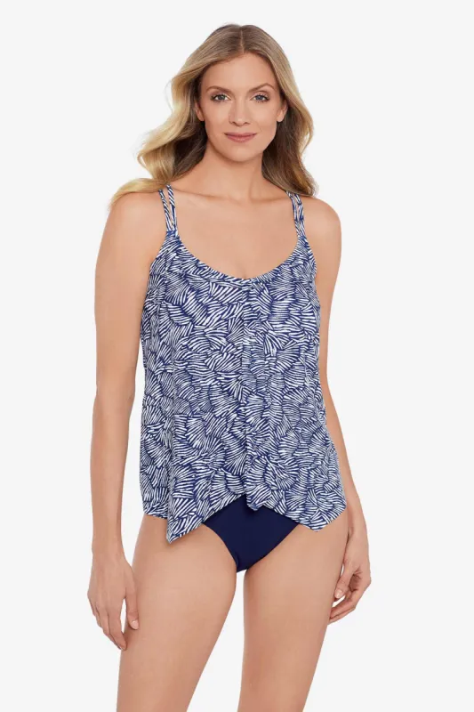 Handkerchief Hem Tankini Top Shifting Shapes sold by Longitude