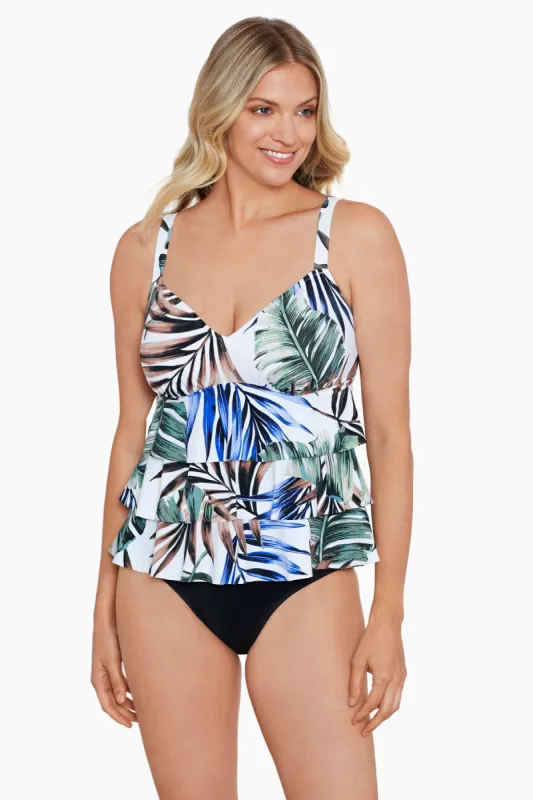 Triple Tier Tankini Top Tropicali sold by Longitude